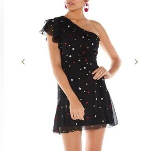 Talulah Say So Mini dress One Shoulder Black Size X Small